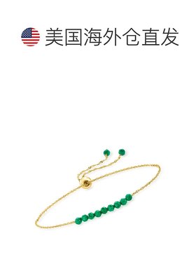 自营RS Pure by Ross-Simons 祖母绿珠波洛手链 14kt 黄金 - 绿色