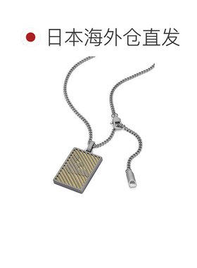 日本直邮EMPORIO ARMANI 阿玛尼男士双色项链EGS3239060首饰吊坠