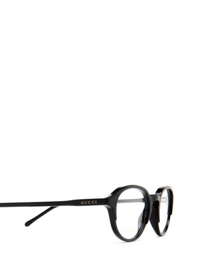 GUCCI 男士太阳镜 GG1212O001 SS2025 黑色 徽标圆领平光镜