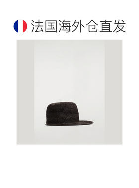 欧洲直邮自营COS 女士棕色纸质编织帽子配饰