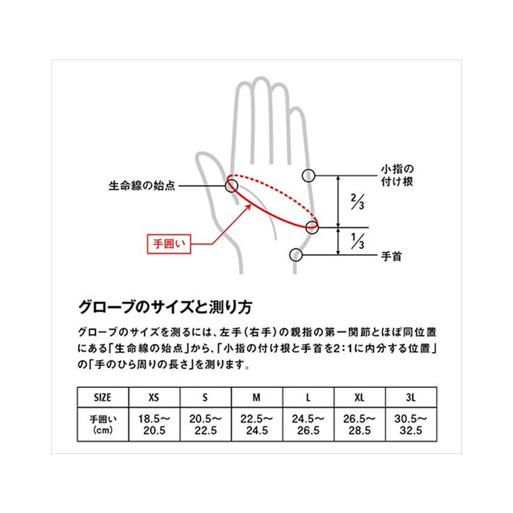 日本直邮Puzz Design 手套 PGV 044 氯丁二烯离岸手套 黑白 3L - 图0