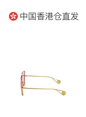 香港直邮GUCCI 女士眼镜 GG0436S005 SS2025 粉红色古驰太阳镜