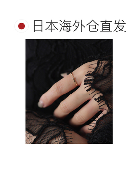 1h可退 日本直邮Lilas 女士 10K金 白托帕石切割戒指 几何斜纹设
