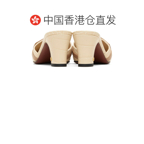 1h可退 香港直邮Valentino 鳄鱼纹压花皮革蝴蝶结穆勒鞋 WS0MJ4NF - 图1