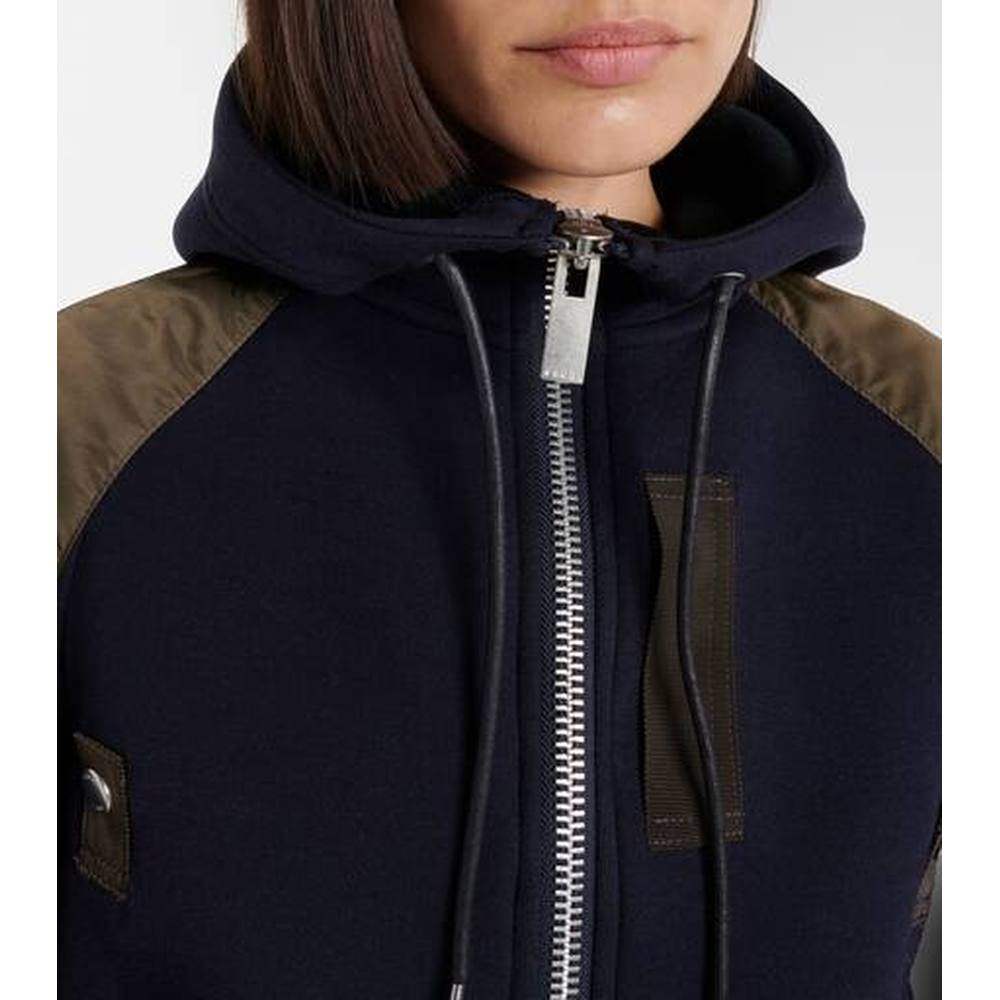 香港直邮潮奢 Sacai 女士 棉混纺斜纹布夹克 green绿色 舒适时尚,淘宝优惠券,粉丝福利购,淘宝优惠卷