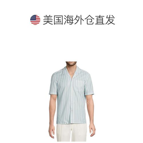 1h可退 【美国直邮】isaia 男士 衬衫短袖男装 - 图1