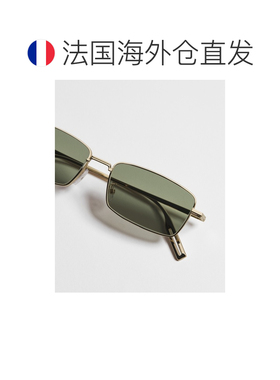 自营欧洲直邮Dior迪奥 lackSuit男士卡其色金属长方形太阳镜