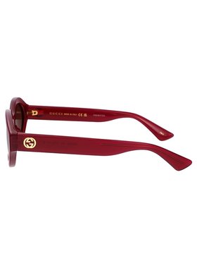 GUCCI 女士太阳镜 GG1579S004 CO 黑色 椭圆全框太阳镜