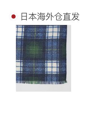 日本直邮SHIPS 意大利制羊毛格纹围巾 深灰色