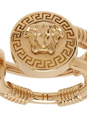 versace 范思哲 男士 Safety Pin 戒指 DG579311A006203J000Versa