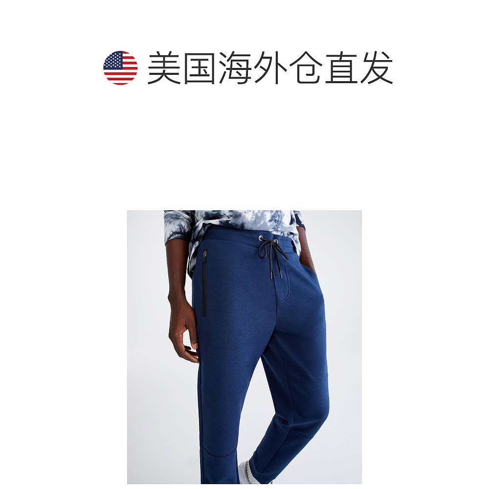 Aeropostale 男式 Air Softspun Tech 抓绒慢跑运动裤 海军蓝 4 - 图1