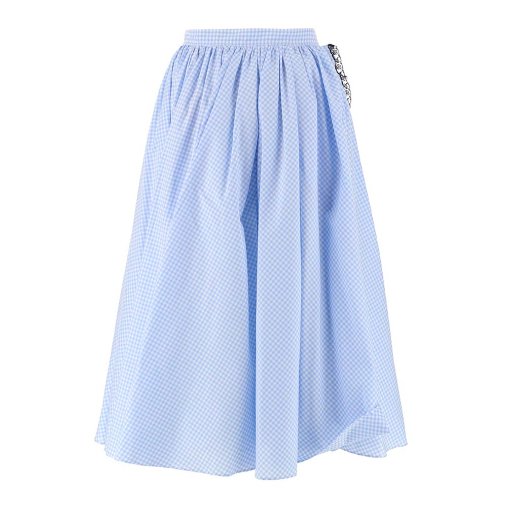 【99新未使用】香港直邮MIU MIU蓝色女士半裙 MG1549-1YJF-F0012-图2