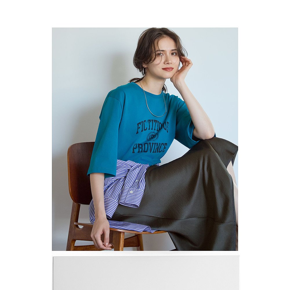 1h可退 日本直邮SLOW 女士MVS棉复古风 logo T恤 KKS1GA0935 - 图3