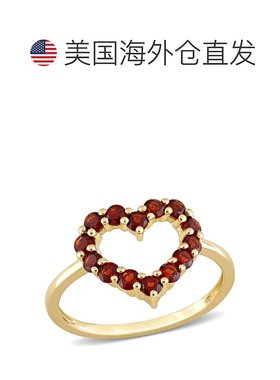自营 mimi & max4/5 克拉 TGW 石榴石心形戒指 10k 金 - 红色 美