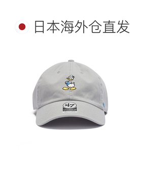 日本直邮Disney 迪士尼 Donald Duck Logo棒球帽 灰色 水洗工艺