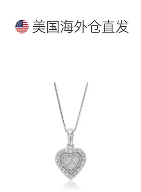 自营 vir jewels1/10 克拉实验室培育钻石吊坠项链 .925 纯银 1/3