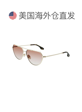 自营Victoria Beckham Metal Women's Sunglasses - gold 美国奥