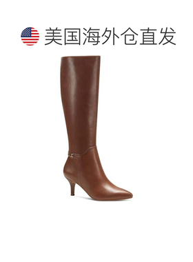 自营Women's Charter Club Cruelaa Boots Brown Faux Leather Kn