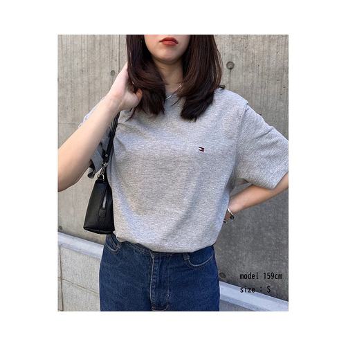 日本直邮TOMMY HILFIGER 纯色圆领宽松版型纯棉半袖T恤 [TO3203EU - 图0