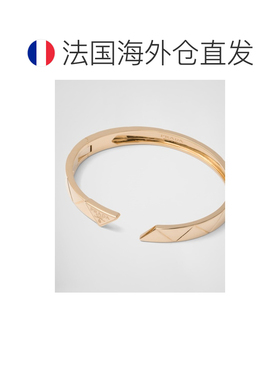 自营欧洲直邮Prada普拉达 Eternal Gold系列金色黄金三角标识手镯