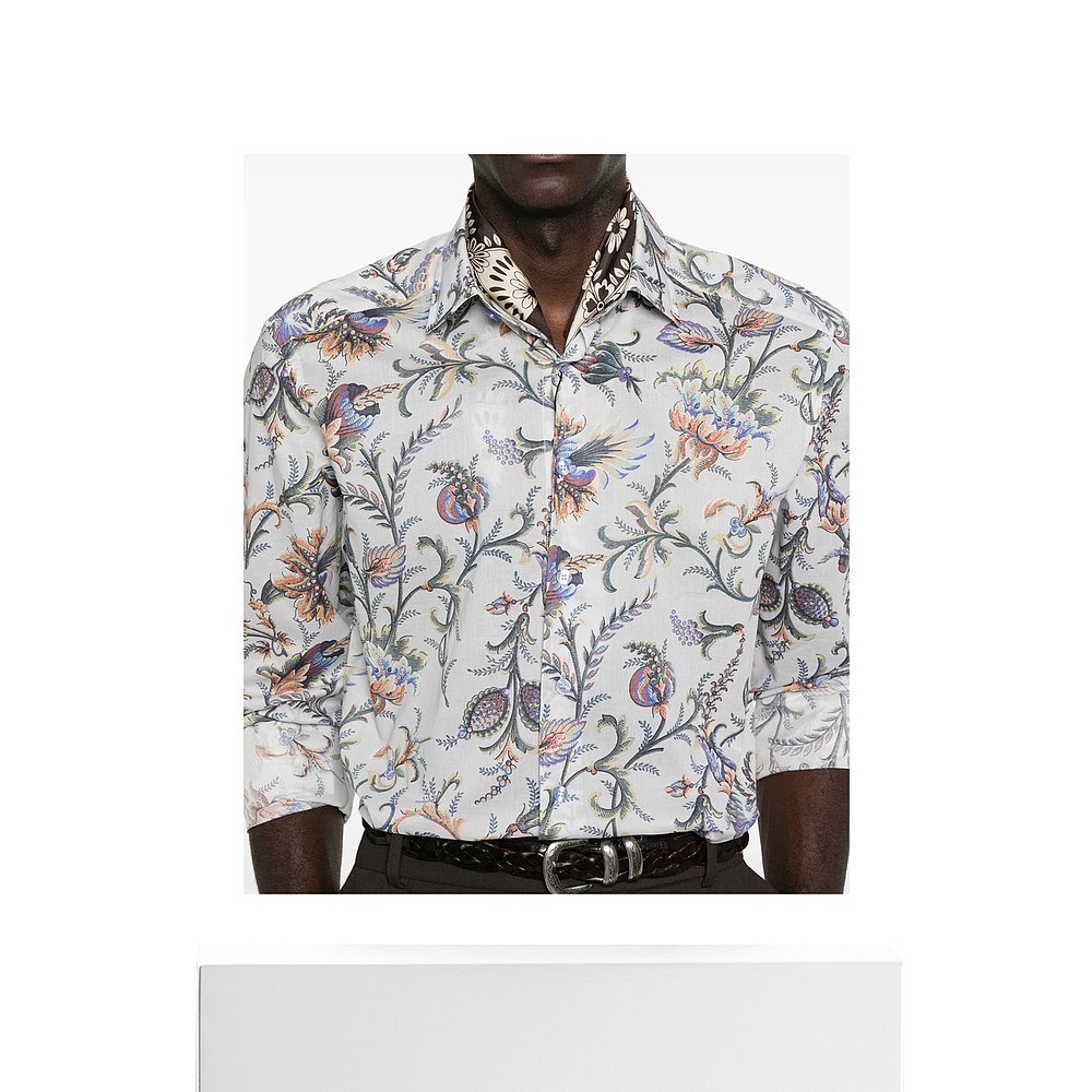 1h可退 香港直邮ETRO 男士衬衫 MRIB000199SA5P8X0880 SS2026 白 - 图3