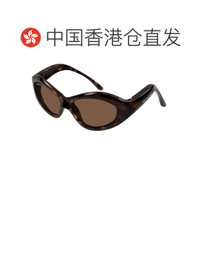 香港直邮BALENCIAGA 女士太阳镜 BB0386S002 SS2026 褐色 全框太
