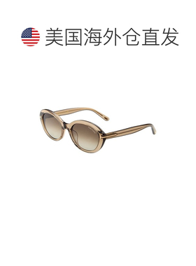 自营Tom Ford女士54mm太阳镜-棕色 美国奥莱直发