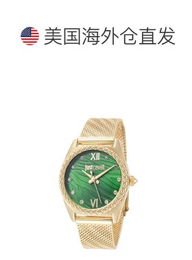 自营Just Cavalli Women's Animalier 30mm Gold Tone Quartz Wat