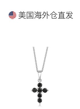 自营 simona纯银十字架项链 - 祖母绿 - 镀金 - 黑色 美国奥莱直