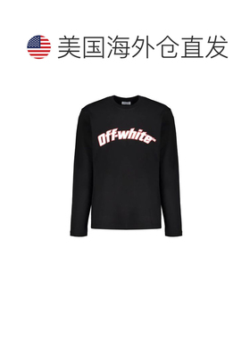 自营off-whiteOff- Cotton Men's T-Shirt - black 美国奥莱直发