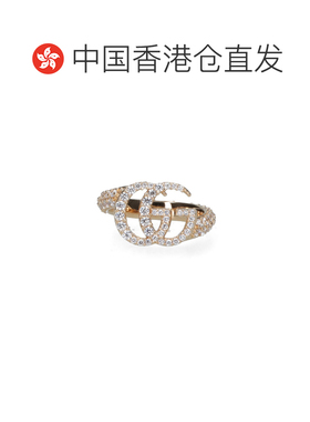 香港直邮GUCCI 女士戒指 854576JAAHV8062 SS2026 金色 GG Marmon