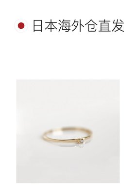 1h可退 日本直邮cui-cui K10YG 黄金 单颗钻石 戒指 759746
