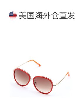 自营 Lancaster Metal 女士太阳镜 - 红色 美国奥莱直发