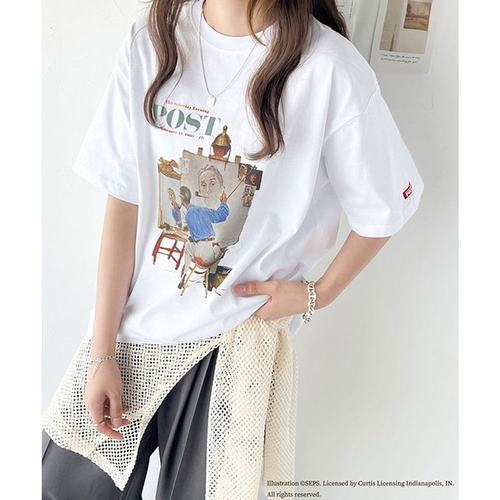 日本直邮Classical Elf 《THE SATURDAY EVENING POST》联名特别T - 图2