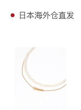 1h可退 日本直邮GLOBAL WORK 女士 不对称设计双层不锈钢珍珠项链