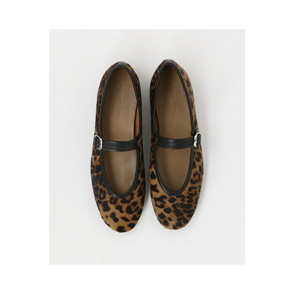 1h可退 日本直邮Odette e Odile 女士玛丽珍平底鞋 豹纹设计 柔软,淘宝优惠券,粉丝福利购,淘宝优惠卷