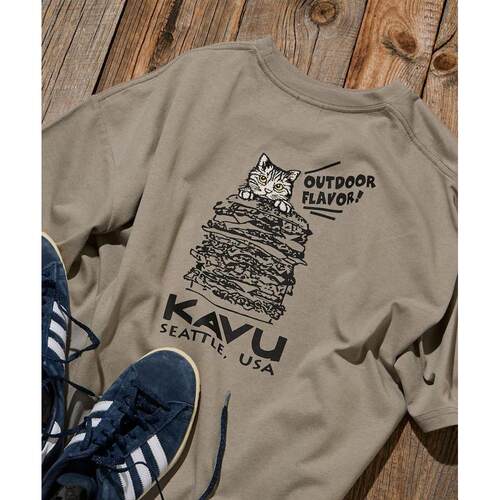 1h可退 日本直邮KAVU×FREAK'S STORE联名 男装 大廓形圆领T恤 猫 - 图0