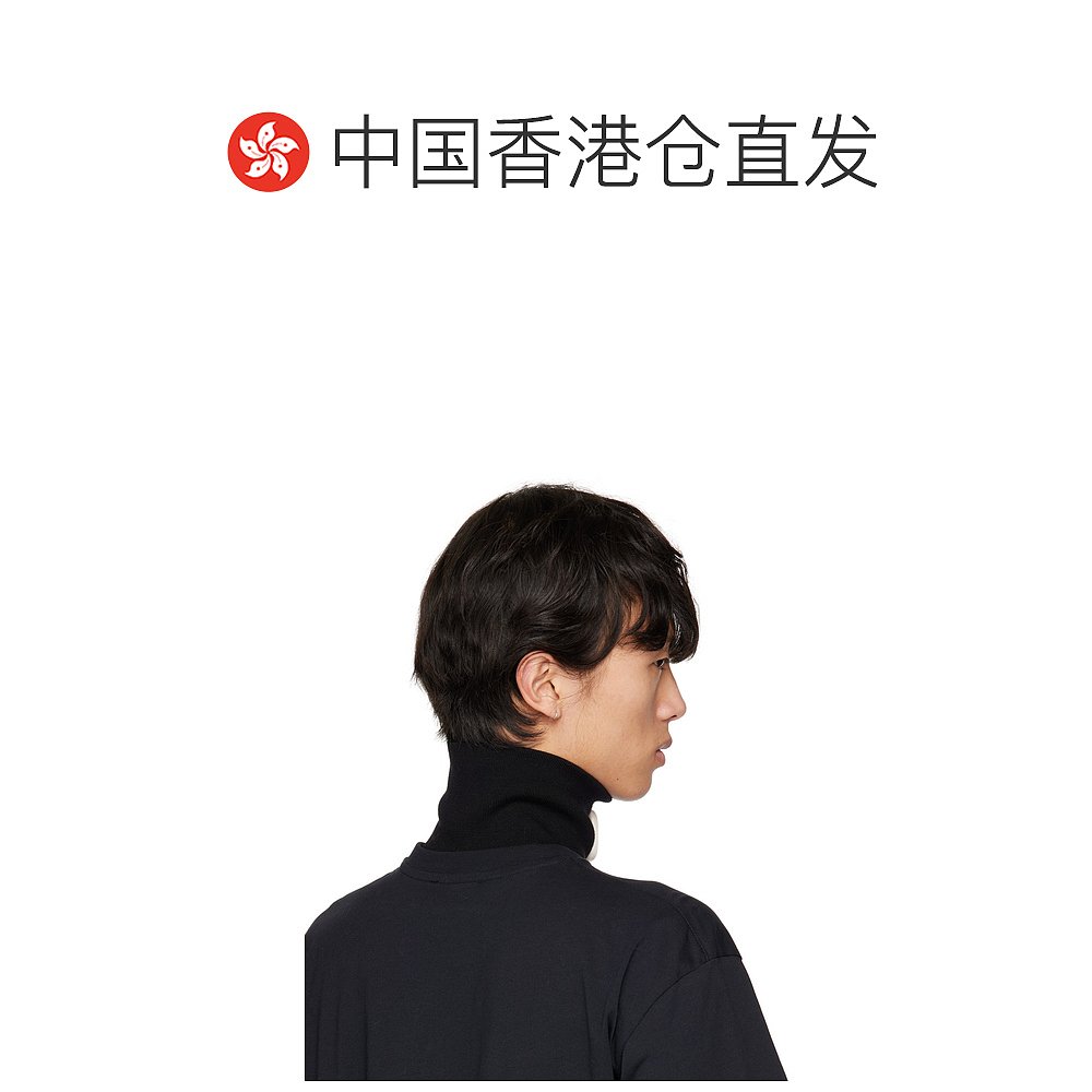 香港直邮潮奢 J.W. Anderson 男士黑色 Neckband 围巾 - 图1