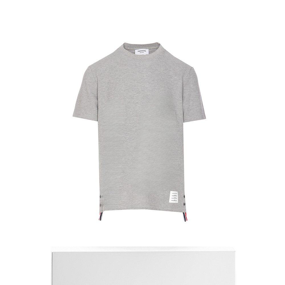 香港直邮THOM BROWNE 男士T恤 MJS056A00050055 SS2025 浅灰色 - 图3