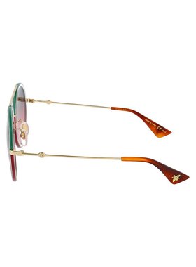 GUCCI 女士眼镜 9764003 AW2022 深灰色 圆框太阳镜