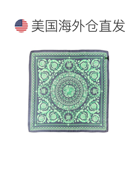 自营versace范思哲巴洛克印花真丝围巾-蓝色 美国奥莱直发