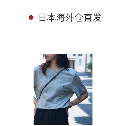 日本直邮TOMMY HILFIGER 纯色圆领宽松版型纯棉半袖T恤 [TO3203EU - 图1