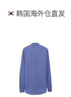 韩国直邮polo ralphlauren衬衫蓝色翻领单排扣长袖简约时尚休闲