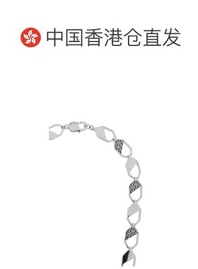 1h可退 香港直邮FENDI 男士项链 7AJ937B09F0VD1 CO 银色 六角形