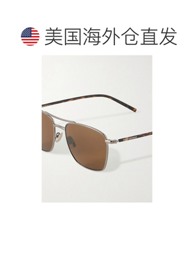 美国直邮Saint Laurent 圣罗兰 男士 方框金属太阳眼镜 SL866004