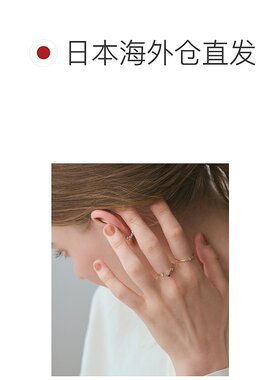1h可退 日本直邮agete 阿卡朵 女士 K10材质 褐色钻石戒指 设计感