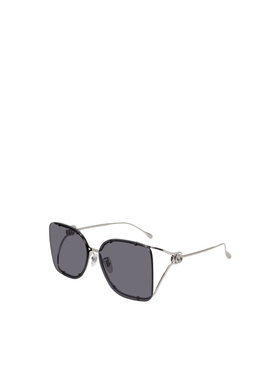 1h可退 GUCCI 女士眼镜 GG1713S004 AW2024 灰色 大太阳镜古驰