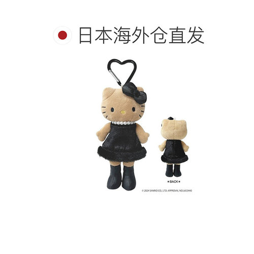 日本直邮正版Sanrio三丽鸥长腿Hello kitty贵妇黑皮天使圣诞挂件 - 图1