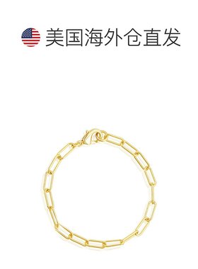自营 Adornia 矮胖纸夹链手链 金色 - 黄色 美国奥莱直发
