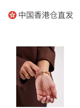1h可退 香港直邮潮奢 ASOS 女士 设计T带人造珍珠色调手链(金色)